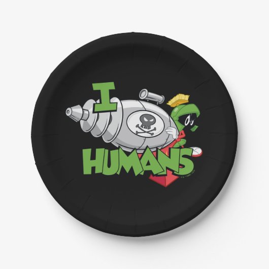 MARVIN DE MARTIAN™ I Laser Mensen Papieren Bordje (Voorkant)