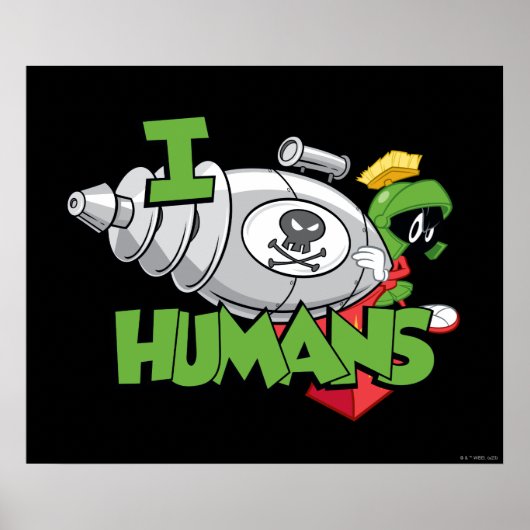 MARVIN DE MARTIAN™ I Laser Mensen Poster (Voorkant)