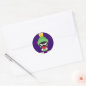 MARVIN DE MARTIAN™ klaar om aan te vallen Ronde Sticker (Envelop)