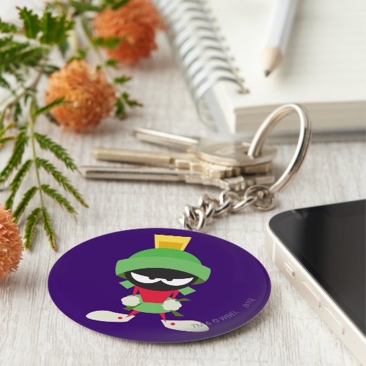 MARVIN DE MARTIAN™ klaar om aan te vallen Sleutelhanger (Zijkant)