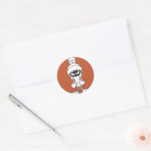 MARVIN DE MARTIAN™ Mad OP U Ronde Sticker (Envelop)