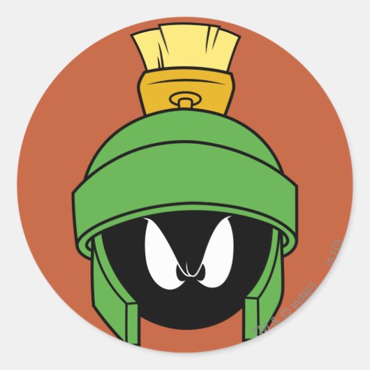 MARVIN DE MARTIAN™ MAD RONDE STICKER (Voorkant)