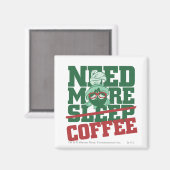 MARVIN DE MARTIAN™ - Meer koffie nodig Magneet (Voorkant / Achterkant)