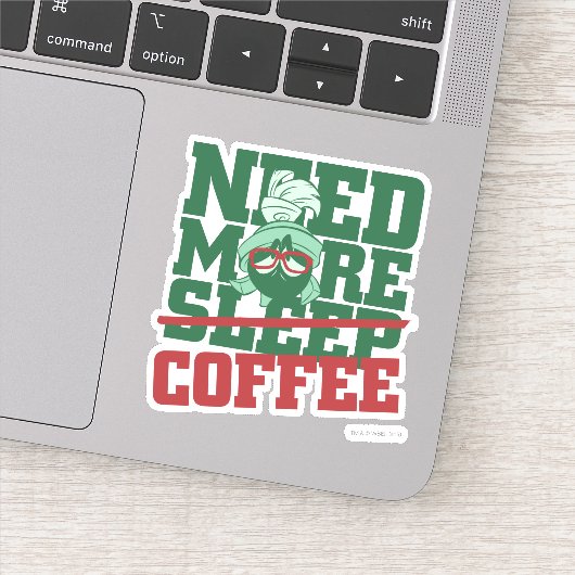 MARVIN DE MARTIAN™ - Meer koffie nodig Sticker (Detail)