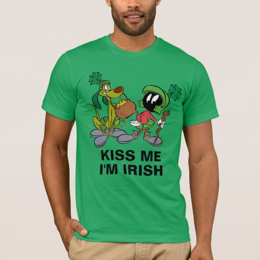 MARVIN DE MARTIAN™ MET K-9 | St. Patrick's Day T-shirt (Voorkant)