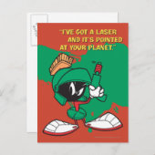 MARVIN DE MARTIAN™ met laser omhoog gericht Briefkaart (Voorkant / Achterkant)