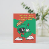 MARVIN DE MARTIAN™ met laser omhoog gericht Briefkaart (Staand voorkant)