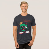 MARVIN DE MARTIAN™ met laser omhoog gericht Tri-Blend Shirt (Voorkant volledig)