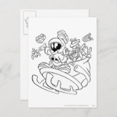 MARVIN DE MARTIAN™ MET speelgoed Briefkaart (Voorkant / Achterkant)