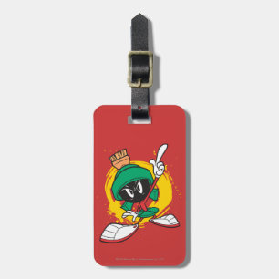 MARVIN DE MARTIAN™ naar boven gericht Bagagelabel