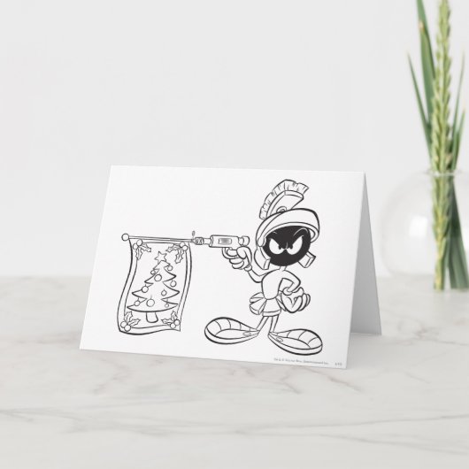 MARVIN DE MARTIAN™-Pistool voor kerstbomen Feestdagen Kaart (Voorkant)