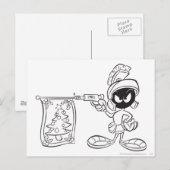 MARVIN DE MARTIAN™-Pistool VOOR kerstboomPop Feestdagenkaart (Voorkant / Achterkant)