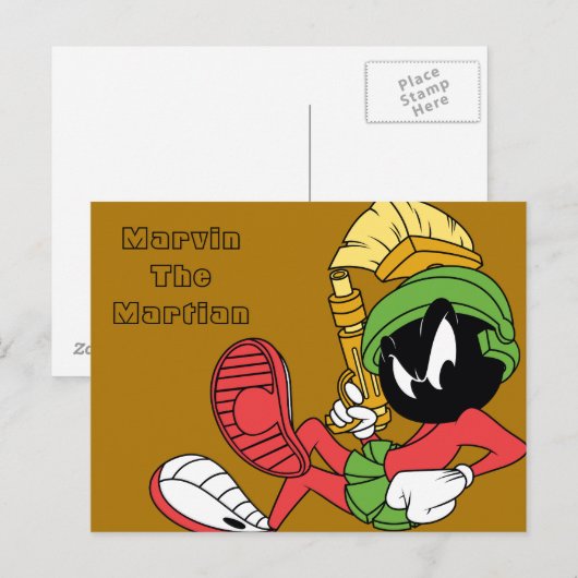 MARVIN DE MARTIAN™-RAND MET Laser Briefkaart (Voorkant / Achterkant)