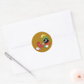 MARVIN DE MARTIAN™-RAND MET Laser Ronde Sticker (Envelop)