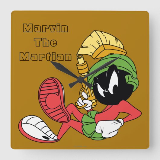 MARVIN DE MARTIAN™-RAND MET Laser Vierkante Klok (Voorkant)