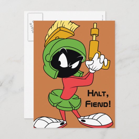 MARVIN DE MARTIAN™ Ready MET Laser Briefkaart (Voorkant / Achterkant)