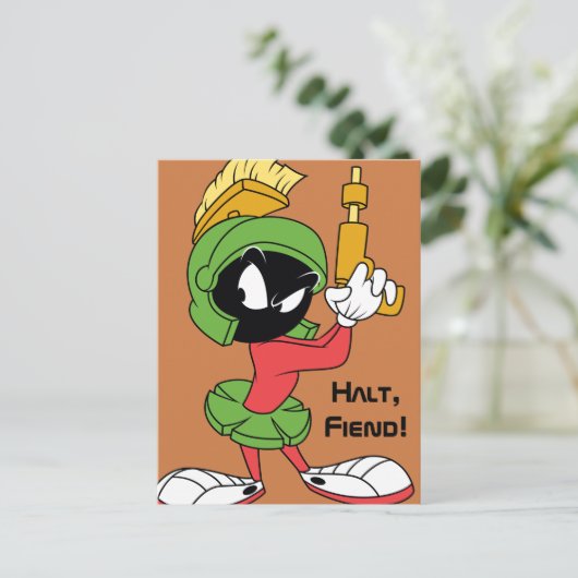 MARVIN DE MARTIAN™ Ready MET Laser Briefkaart (Staand voorkant)