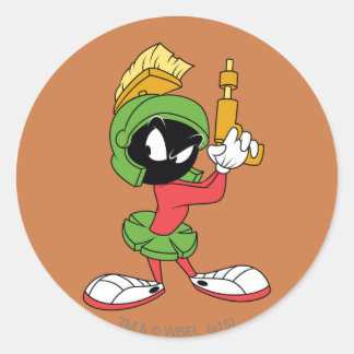 MARVIN DE MARTIAN™ Ready MET Laser Ronde Sticker