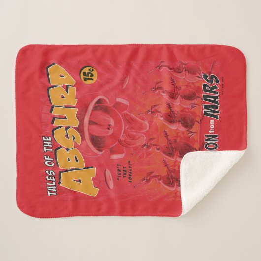 MARVIN DE MARTIAN™ Retro Invasion van Mars Comic Sherpa Deken (Voorkant (horizontaal))