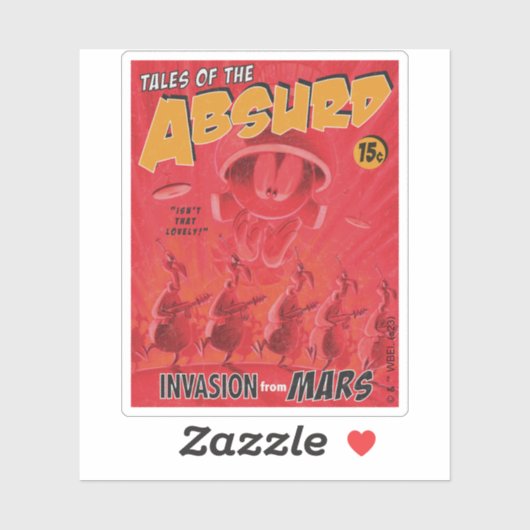 MARVIN DE MARTIAN™ Retro Invasion van Mars Comic Sticker (Vel)