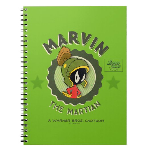 MARVIN DE MARTIAN™ Retro Lobby Kaart Notitieboek (Voorkant)