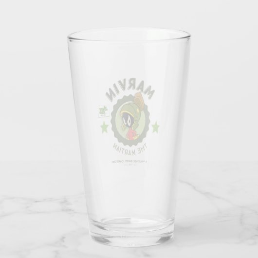 MARVIN DE MARTIAN™ Retro Lobbykaart Glas (Achterkant)