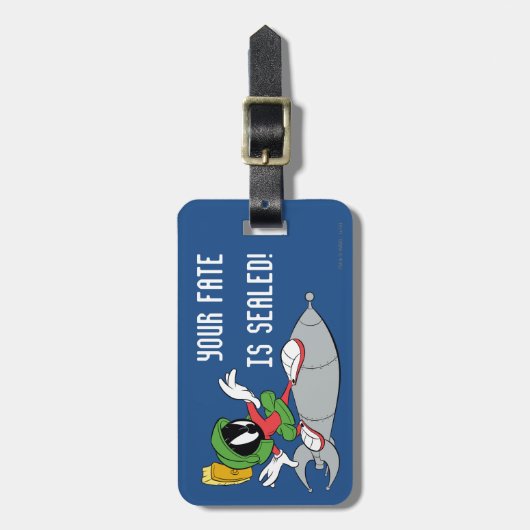 MARVIN DE MARTIAN™ Riding Rocket Bagagelabel (Voorkant verticaal)