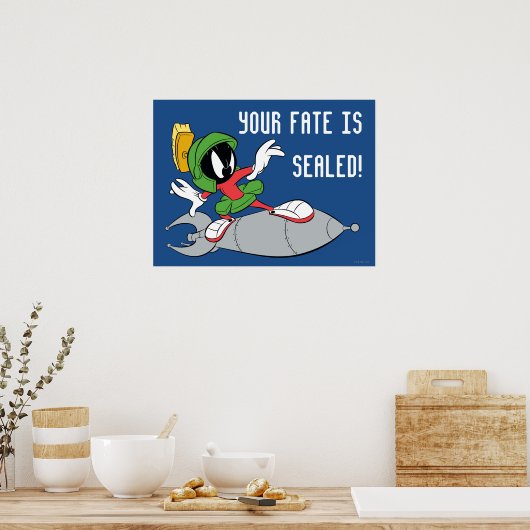 MARVIN DE MARTIAN™ Riding Rocket Poster (Keuken)