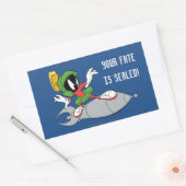 MARVIN DE MARTIAN™ Riding Rocket Rechthoekige Sticker (Envelop)