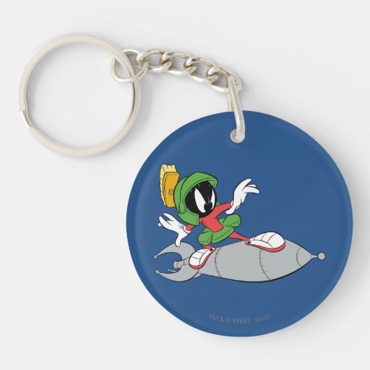 MARVIN DE MARTIAN™ Riding Rocket Sleutelhanger (Voorkant)