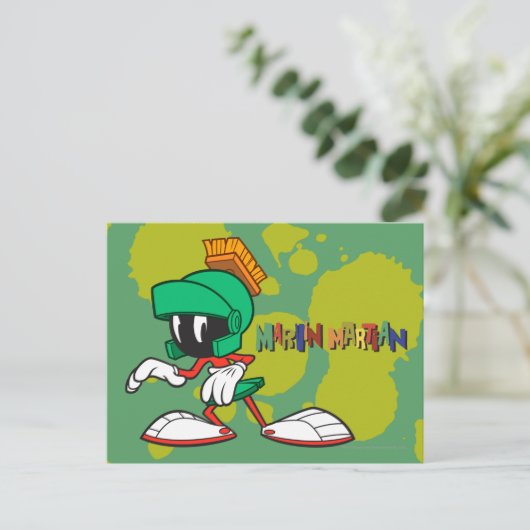 MARVIN DE MARTIAN™ Sneaking Briefkaart (Staand voorkant)