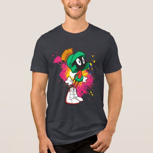 MARVIN DE MARTIAN™ staande op hakken Tri-Blend Shirt (Voorkant)