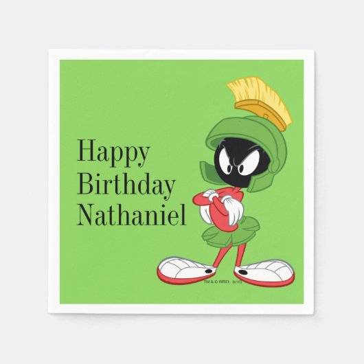 MARVIN DE MARTIAN™ | Wapengewassen Servetten (Voorkant)