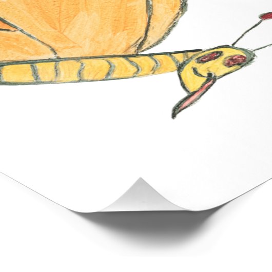 Marvin de mot foto afdruk (Hoek)