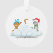 Marvin de Wiskunde Kat Acryl Kerst Ornament (achterkant)