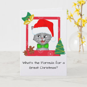 Marvin de Wiskundekat Grappige Kerstkaart Kaart