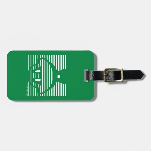 MARVIN HET MARTIAN™ Gestreept pictogram Bagagelabel (Voorkant horizontaal)