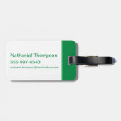 MARVIN HET MARTIAN™ Gestreept pictogram Bagagelabel (Achterkant horizontaal)