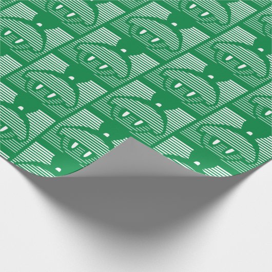 MARVIN HET MARTIAN™ Gestreept pictogram Cadeaupapier (Hoek)