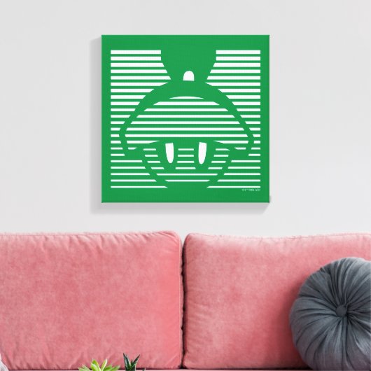 MARVIN HET MARTIAN™ Gestreept pictogram Canvas Afdruk (Insitu (Woonkamer))