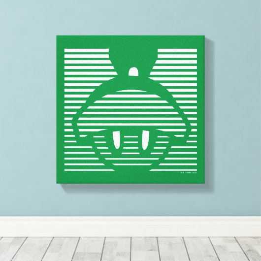 MARVIN HET MARTIAN™ Gestreept pictogram Canvas Afdruk (Insitu (Houten vloer))