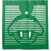 MARVIN HET MARTIAN™ Gestreept pictogram Douchegordijn (Voorkant)