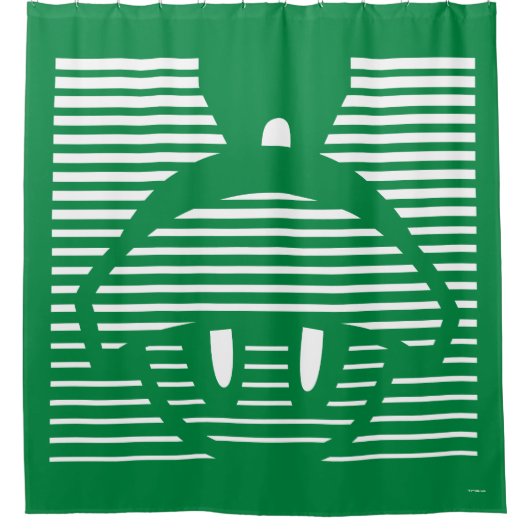 MARVIN HET MARTIAN™ Gestreept pictogram Douchegordijn (Voorkant)