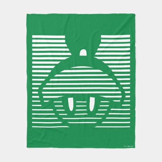 MARVIN HET MARTIAN™ Gestreept pictogram Fleece Deken (Voorkant)
