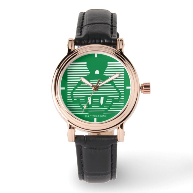 MARVIN HET MARTIAN™ Gestreept pictogram Horloge (Voorkant)