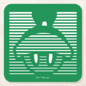MARVIN HET MARTIAN™ Gestreept pictogram Kartonnen Onderzetters (Voorkant)