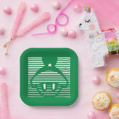 MARVIN HET MARTIAN™ Gestreept pictogram Papieren Bordje (Feest)