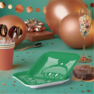 MARVIN HET MARTIAN™ Gestreept pictogram Papieren Bordje