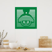 MARVIN HET MARTIAN™ Gestreept pictogram Poster (Keuken)