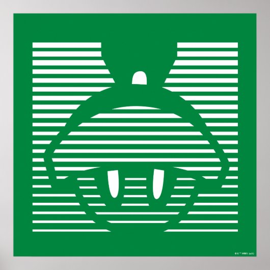 MARVIN HET MARTIAN™ Gestreept pictogram Poster (Voorkant)